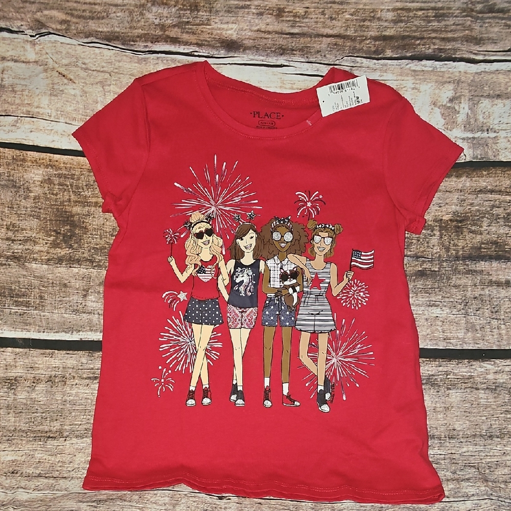 The Children's Place Red Fireworks Graphic Tee